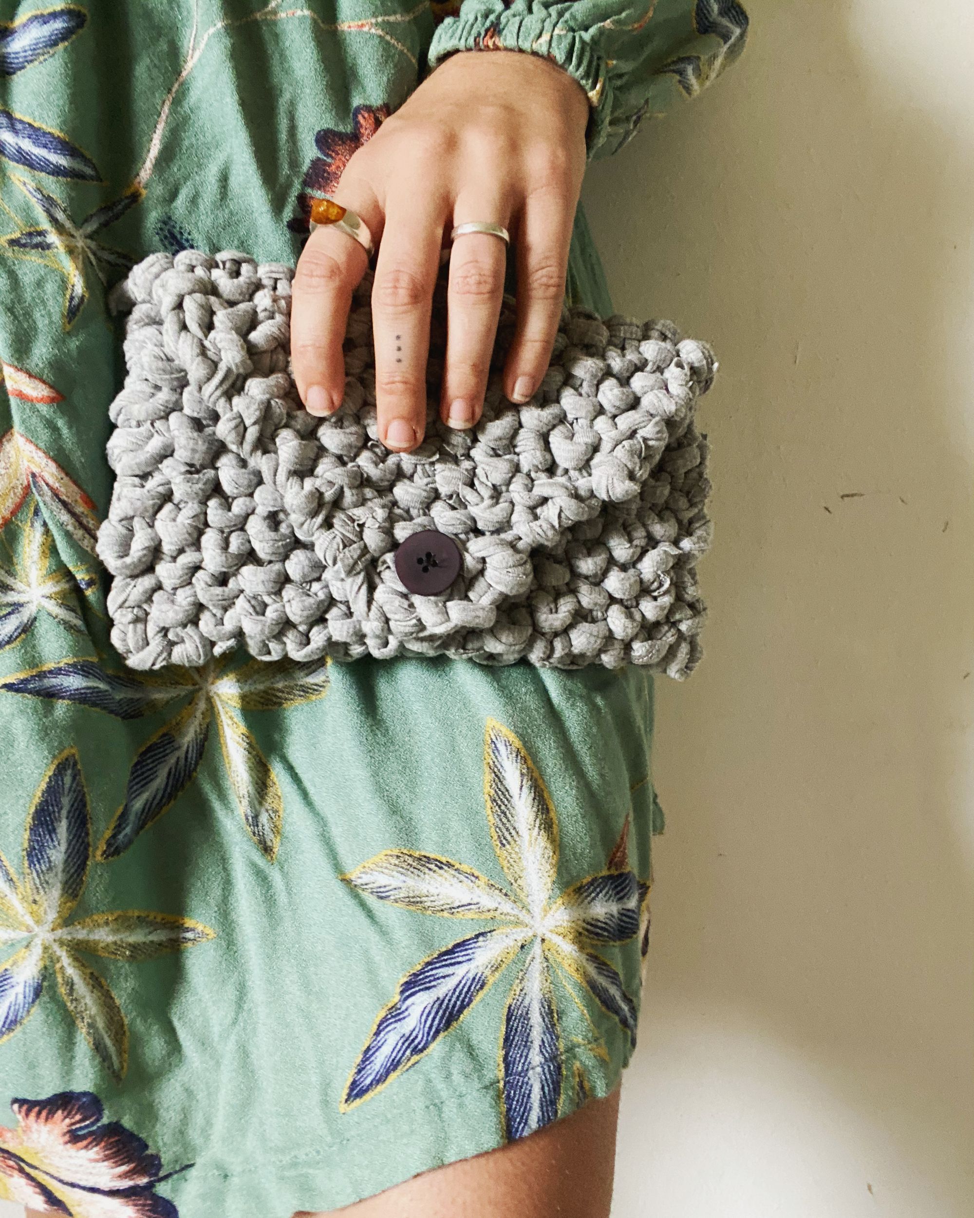 New Video Blog: Knitting a Clutch with Upcycled Material
